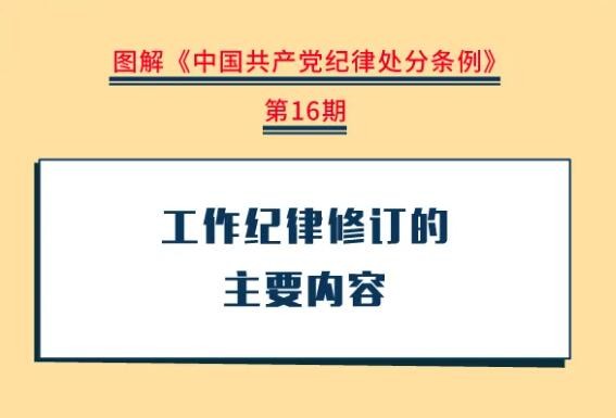党纪学习教育丨工作纪律修订的主要内容